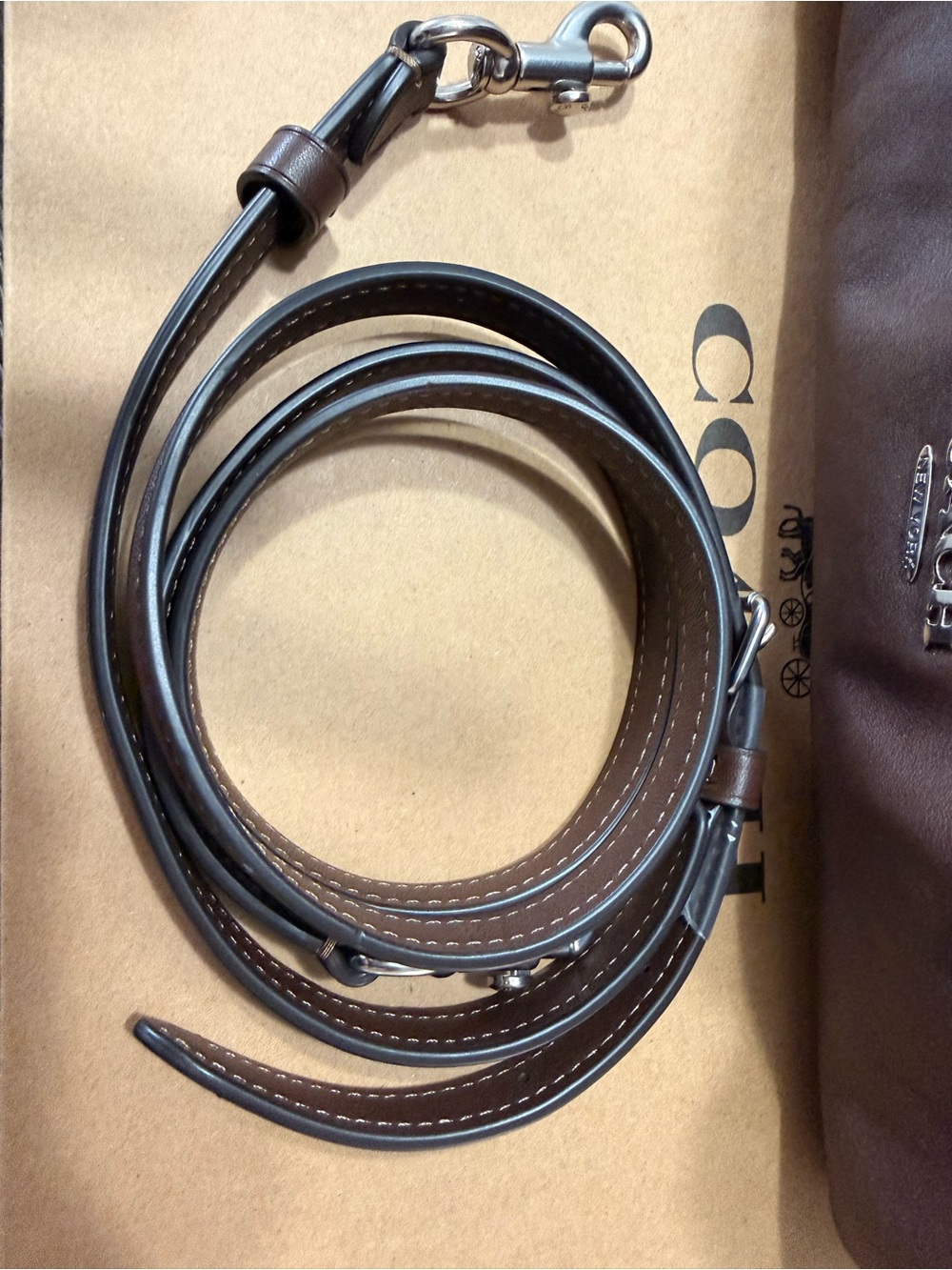 Coach Faye Shoulder Bag In Maple with Silver (New With Tags) - Picture 5 of 10